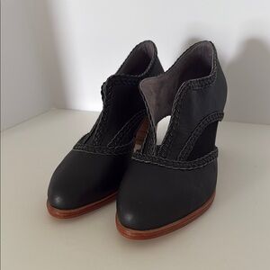 ELF Black “Spirit Walker” Vintage Ankle Bootie/Heel with Cutout Details